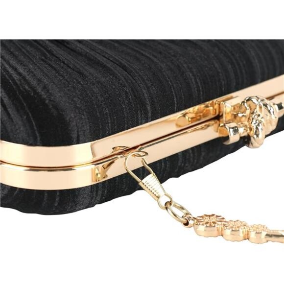 Fashion Womens Jane Satin Diamante Clutch Rhinestone Evening Bridal Prom Party - Picture 5 of 6